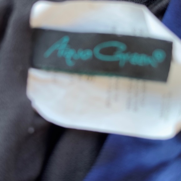 Aqua Green Navy and Black Swimsuit - Picture 2 of 4